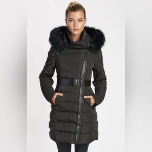 Noize Black Winter Coat w/belt